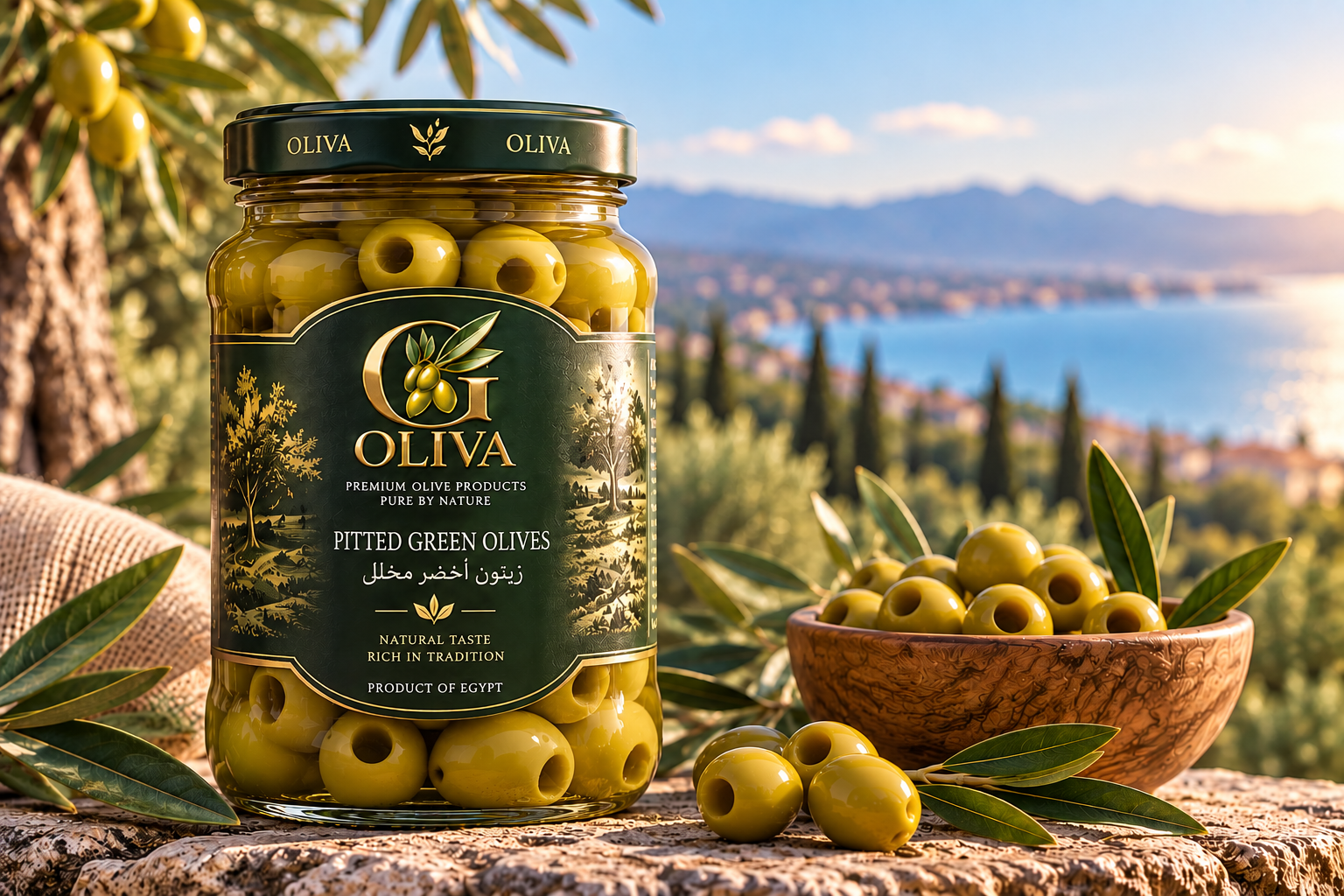 Pitted Green Olives
